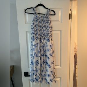 Club Monaco Blue and White Dress